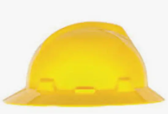 10023676 Casco V-GARD ala ancha suspension de matraca AMARILLO MSA