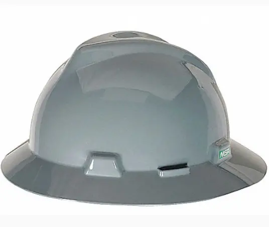 10065904 Casco V-GARD ala ancha suspension de matraca GRIS MSA