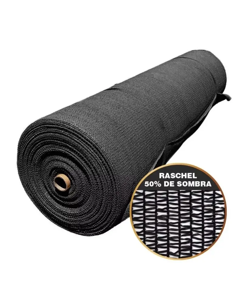 Malla sombra monofilamento al 70% color negro 3.70 x 100 m