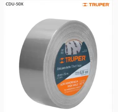 12588 Cinta de 50 m para ducto, espesor 0.19 mm, temp. máx. 60°C TRUPER