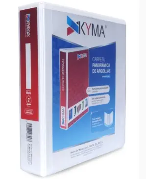 CRP2O Carpeta arillo redondo mate (blanco, carta, 2 pulg.) KYMA