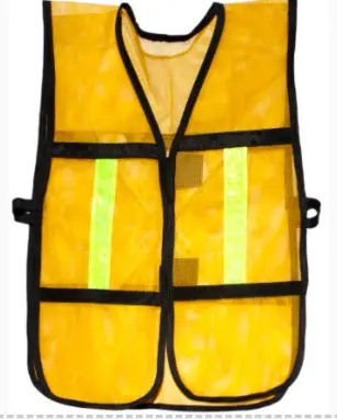 Chaleco de malla c/Reflejante y broche de velcro AMARILLO