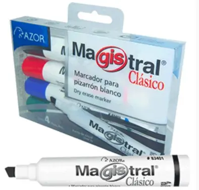 301.83474Marcador pizarron 4 colores surtidos MAGISTRAL DIDACTICO