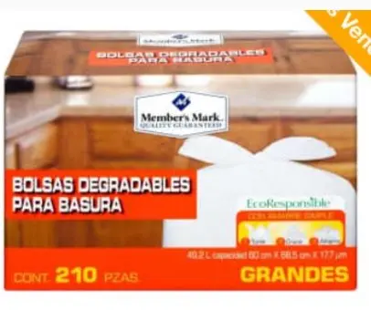 Bolsa para Basura Member's Mark Grande 210 pzas