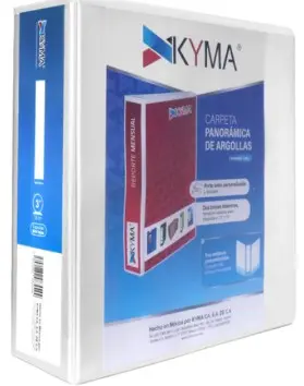 CRP3O Carpeta arillo redondo brillante (blanco, carta, 3 pulg.) KYMA