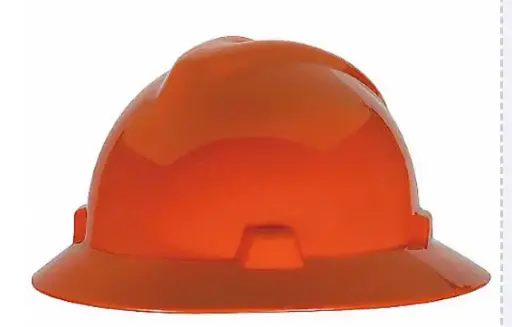 10032847 Casco V-GARD ala ancha suspension de matraca NARANJA MSA